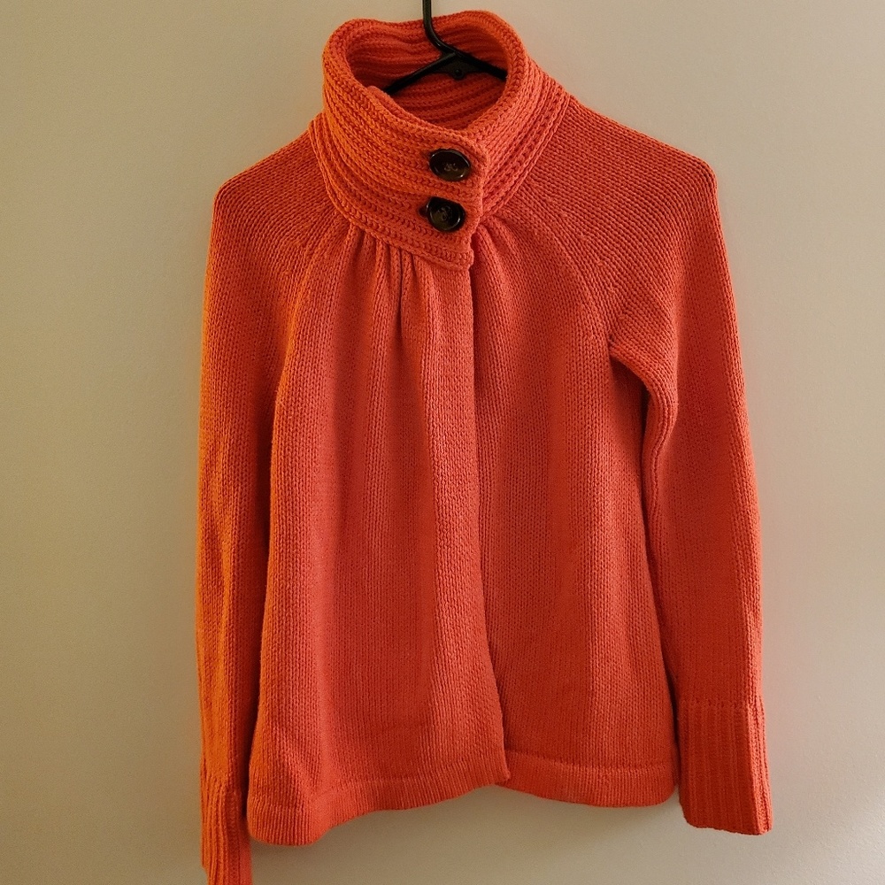 Old Navy Orange Open Front Sweater